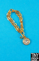 12" Fashion Doll Gold Medallion Necklace