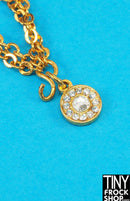 12" Fashion Doll Gold Medallion Necklace