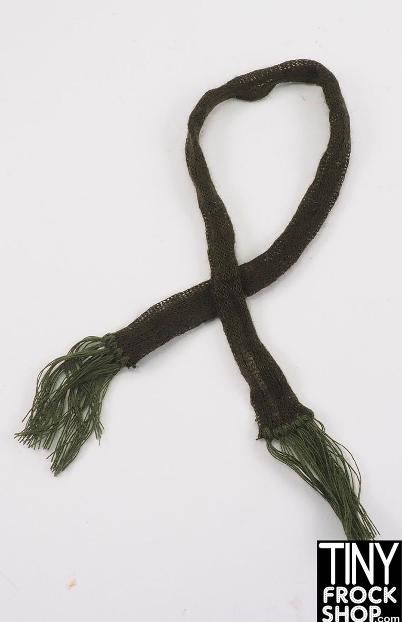12" Fashion Doll Olive Knit Scarf