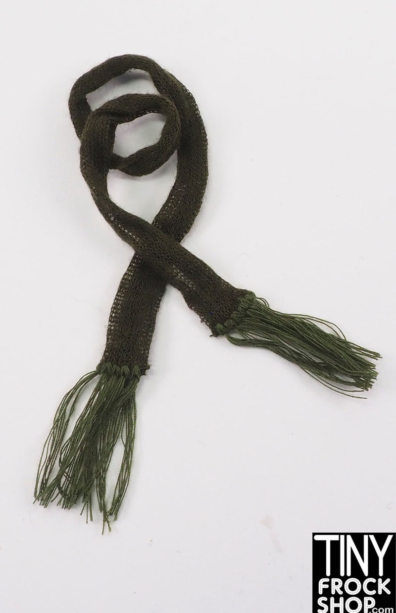 12" Fashion Doll Olive Knit Scarf