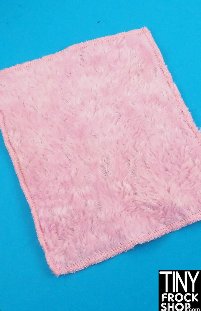 12" Fashion Doll  Pink Furry Area Rug