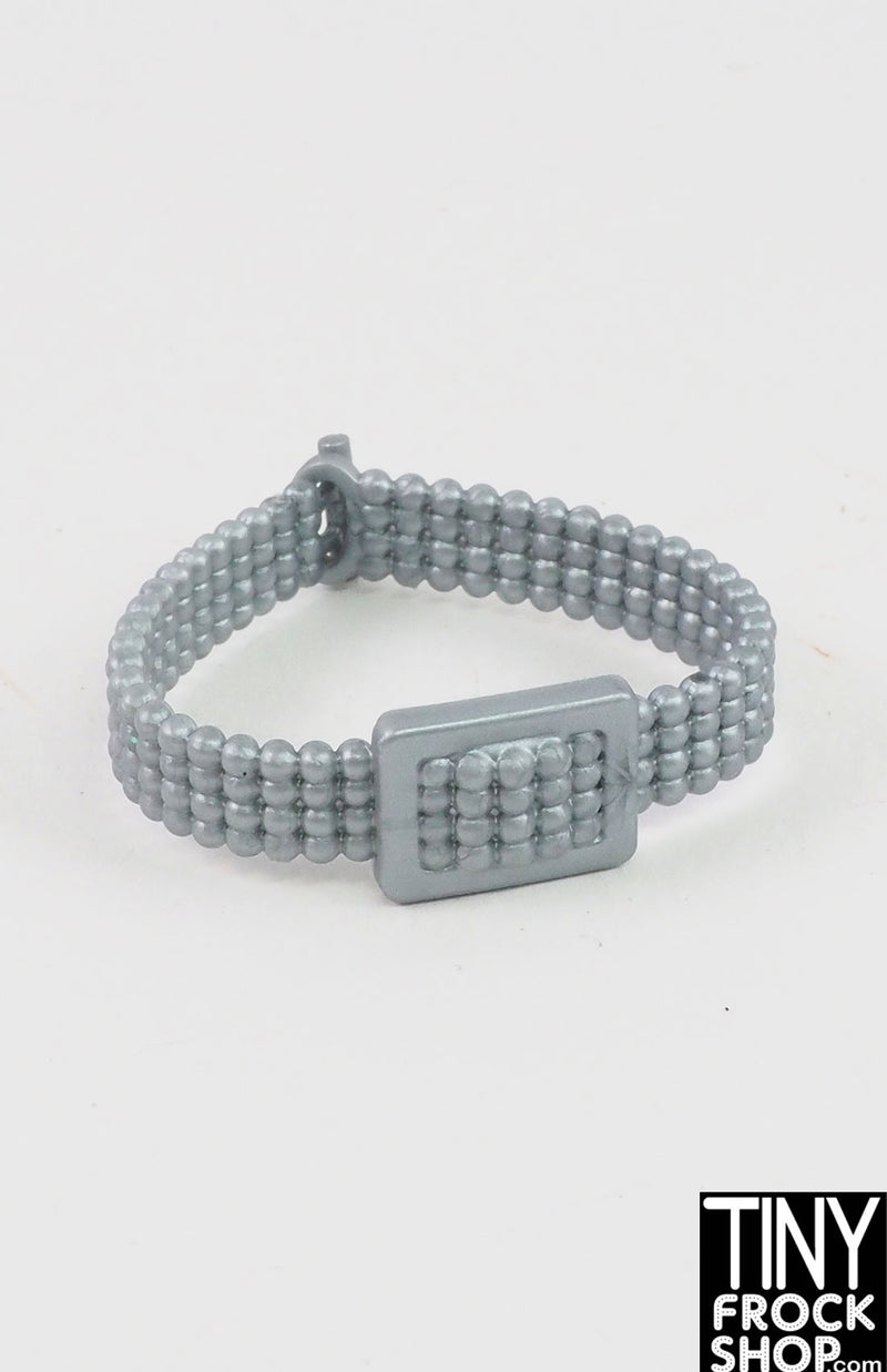 12" Fashion Doll Silver Plastic Bead Belt