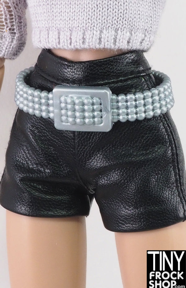 12" Fashion Doll Silver Plastic Bead Belt