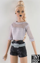 12" Fashion Doll Silver Plastic Bead Belt