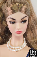 12" Fashion Doll White Double Strand Pearl Necklace