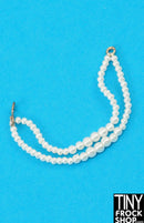 12" Fashion Doll White Double Strand Pearl Necklace