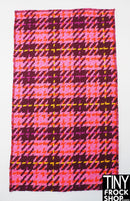 12" Fashion Doll Chunky Plaid Area Rugs by TINY FROCK - 2 Colors