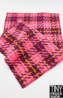 12" Fashion Doll Chunky Plaid Area Rugs by TINY FROCK - 2 Colors