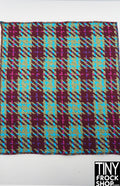 12" Fashion Doll Chunky Plaid Area Rugs by TINY FROCK - 2 Colors