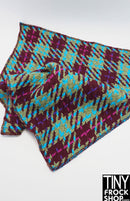 12" Fashion Doll Chunky Plaid Area Rugs by TINY FROCK - 2 Colors