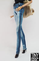 12" Fashion Royalty Bleached Blue Denim Jeans