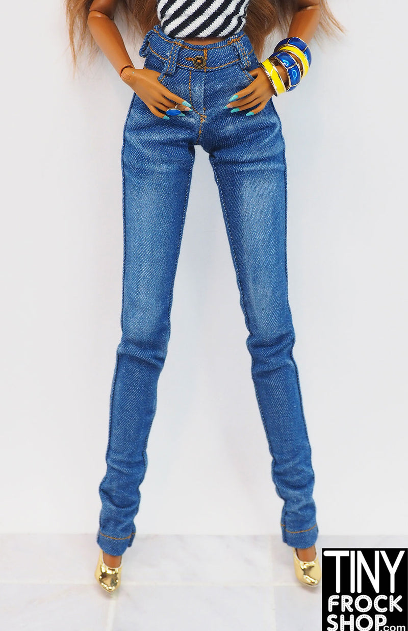 12" Fashion Royalty Medium Blue Slim Denim Jeans by Svitdolls