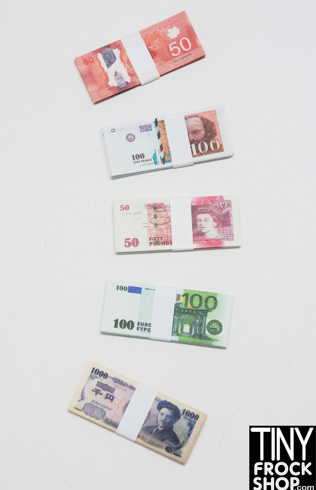 Mini Money Zuru Mini Brands Packs of Money - Currency for Many Countries!