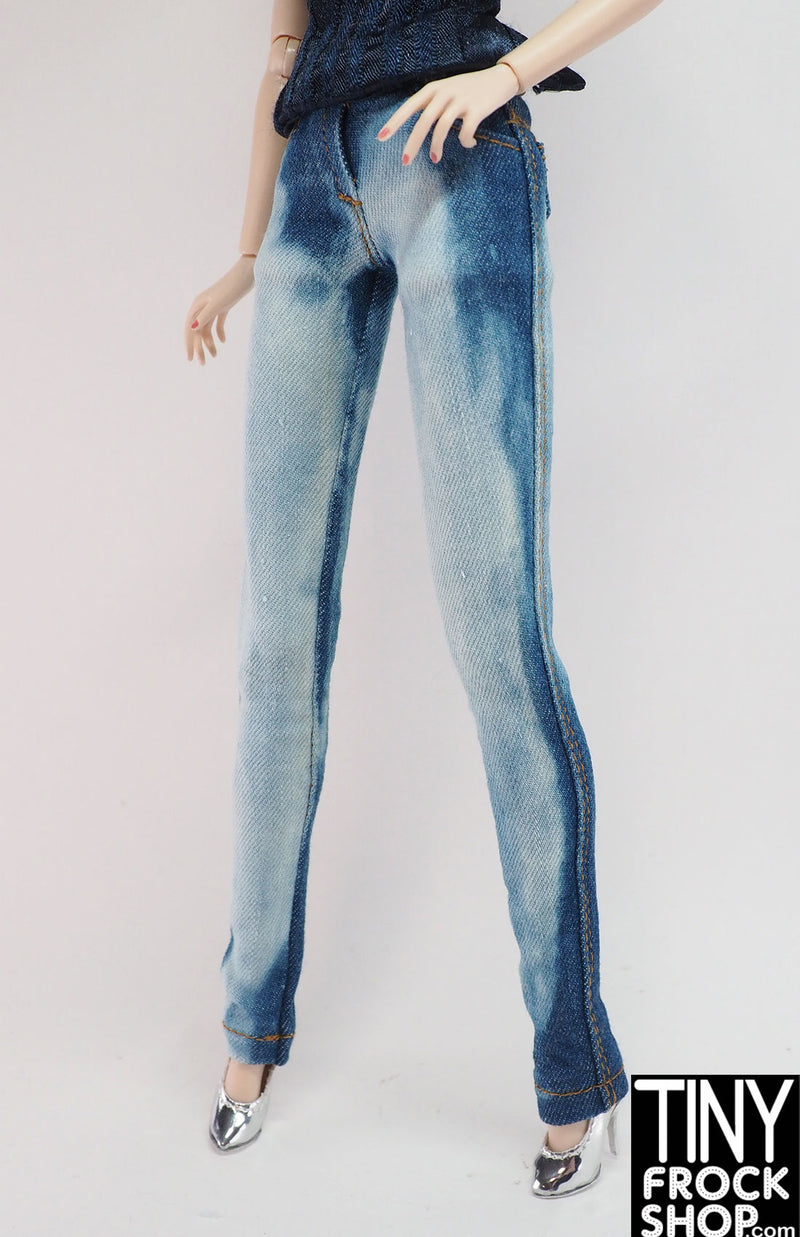 11.5" Poppy Parker Bleached Blue Denim Jeans