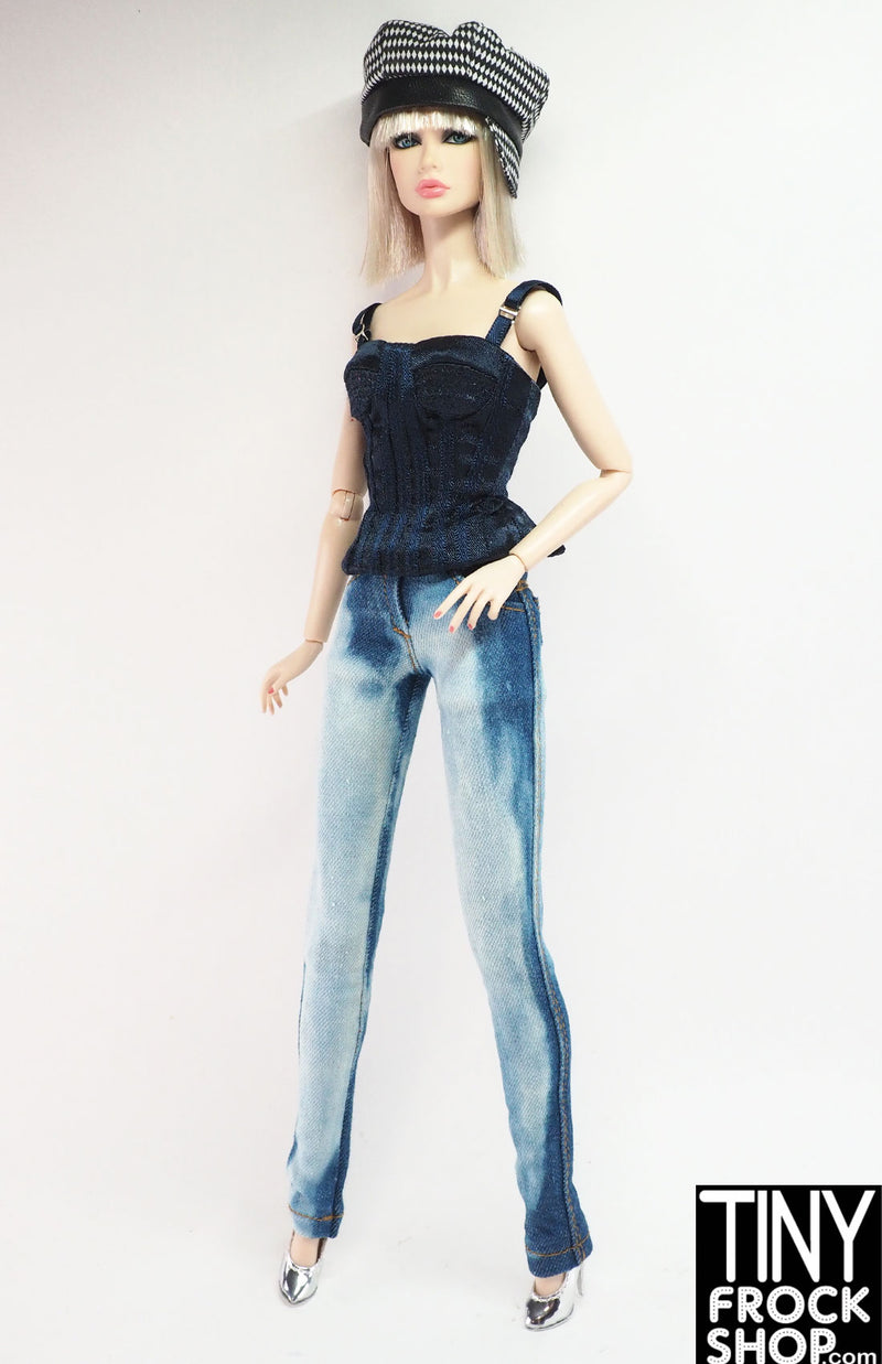 11.5" Poppy Parker Bleached Blue Denim Jeans