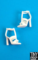 12" Fashion Doll White T Strap Heels