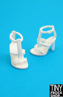 12" Fashion Doll White T Strap Heels