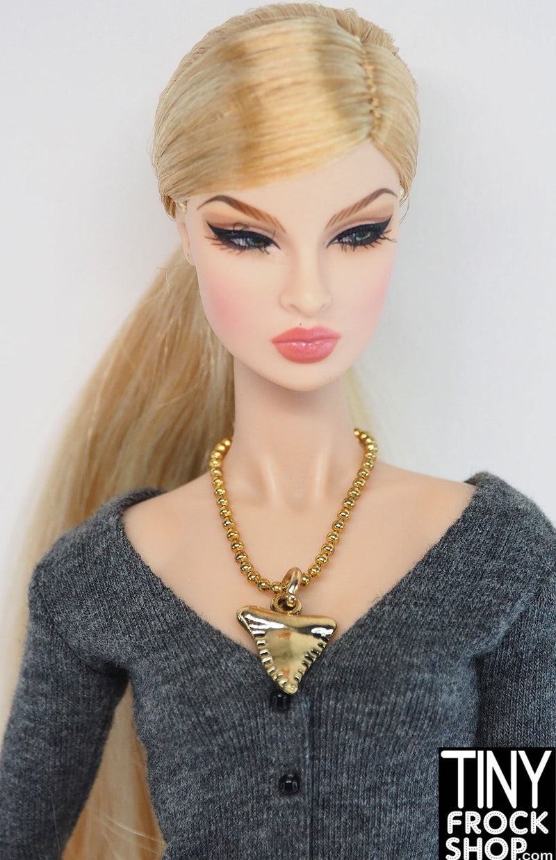 12" Fashion Doll Gold Arrowhead Necklace by Pam Maness