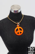 12" Fashion Doll Metal Peace Sign Necklaces by Pam Maness - More Colors