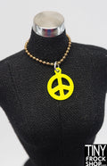 12" Fashion Doll Metal Peace Sign Necklaces by Pam Maness - More Colors