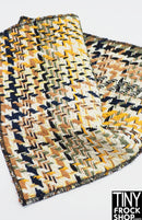 12" Fashion Doll Star Plaid Yellow and Neutral Area Rug by TINY FROCK