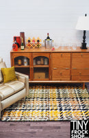 12" Fashion Doll Star Plaid Yellow and Neutral Area Rug by TINY FROCK