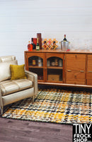 12" Fashion Doll Star Plaid Yellow and Neutral Area Rug by TINY FROCK