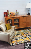 12" Fashion Doll Star Plaid Yellow and Neutral Area Rug by TINY FROCK