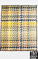 12" Fashion Doll Star Plaid Yellow and Neutral Area Rug by TINY FROCK