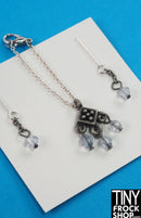 12" Fashion Doll Crystal and Dark Silver Emblem Jewelry Set by Pam Maness - Tiny Frock Shop