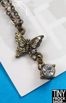 12" Fashion Doll Deep Brass Butterfly Jewelry Set by Pam Maness - Tiny Frock Shop