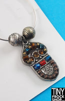 12" Fashion Doll Egyptian Look Statement Necklace and Earrings Set by Pam Maness - Tiny Frock Shop