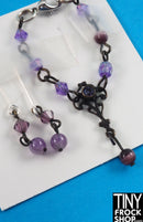 12" Fashion Doll Purple Goth Jewelry Set by Pam Maness - Tiny Frock Shop
