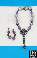 12" Fashion Doll Purple Goth Jewelry Set by Pam Maness - Tiny Frock Shop