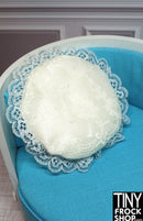12" Fashion Doll White Lace Round Pillow