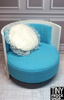 12" Fashion Doll White Lace Round Pillow