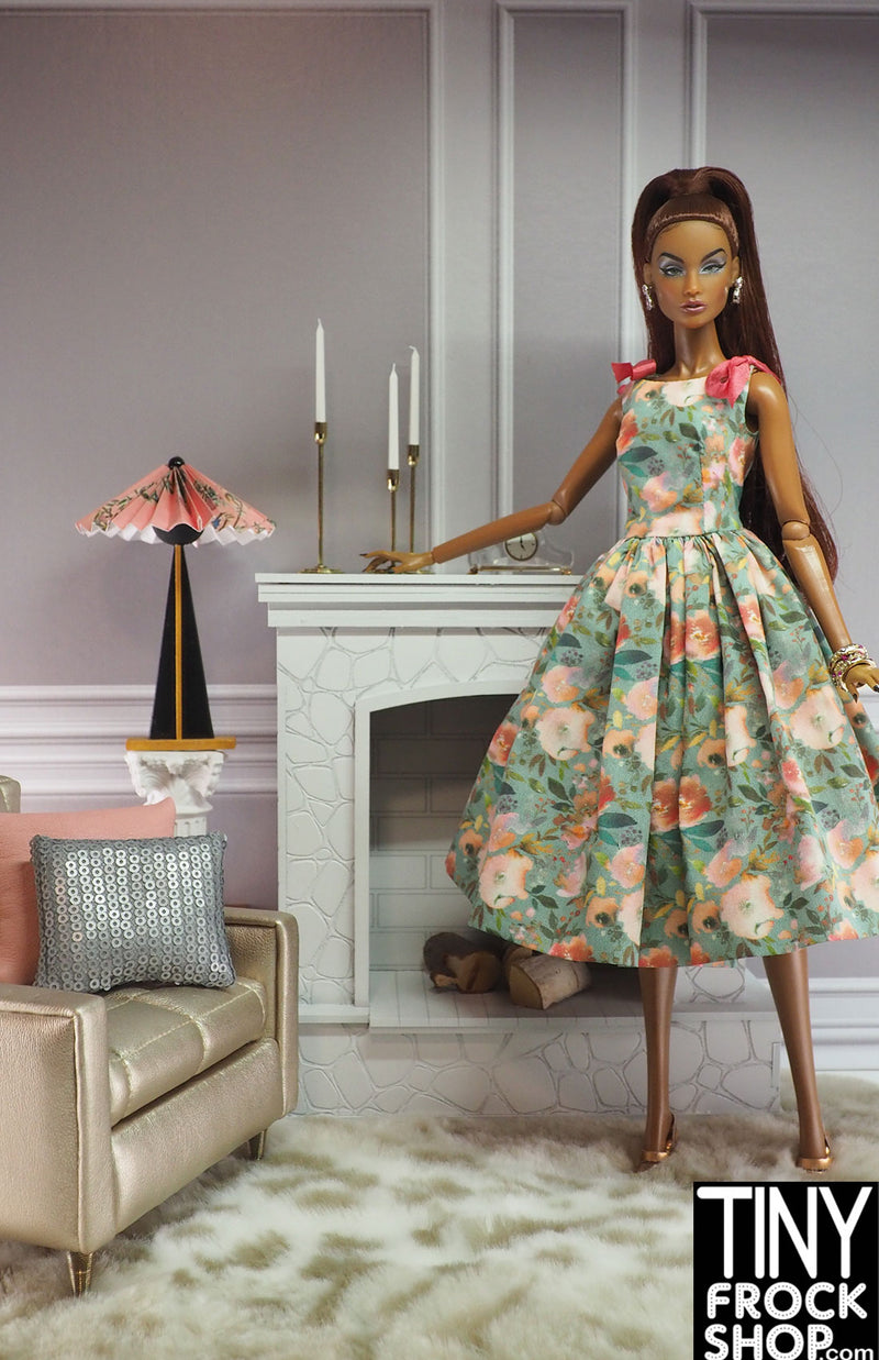 12" Fashion Doll Autumn Floral Lawn Dress by Bellissima Couture