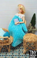12" Fashion Doll Metallic Basket Weaver Area Rug by TINY FROCK