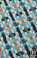 12" Fashion Doll Metallic Basket Weaver Area Rug by TINY FROCK