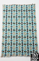 12" Fashion Doll Metallic Basket Weaver Area Rug by TINY FROCK