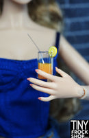 Fashion Doll Mini Orange Glass Drink