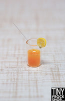 Fashion Doll Mini Orange Glass Drink
