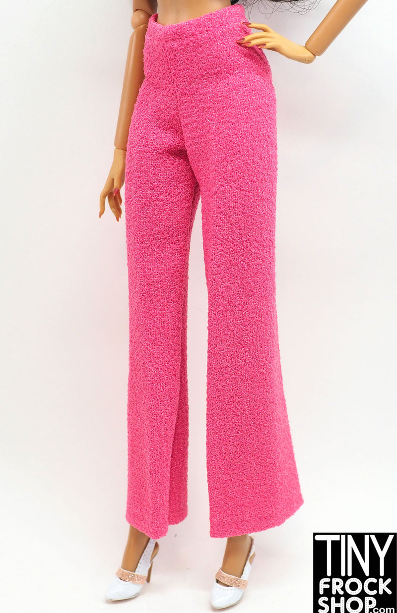 12" Fashion Doll Pink Pressed Front Pant