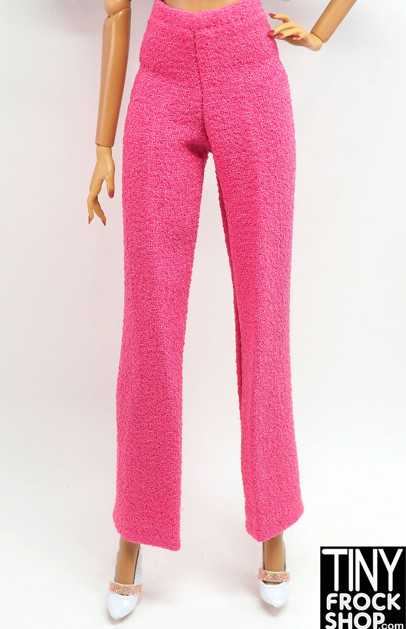 12" Fashion Doll Pink Pressed Front Pant