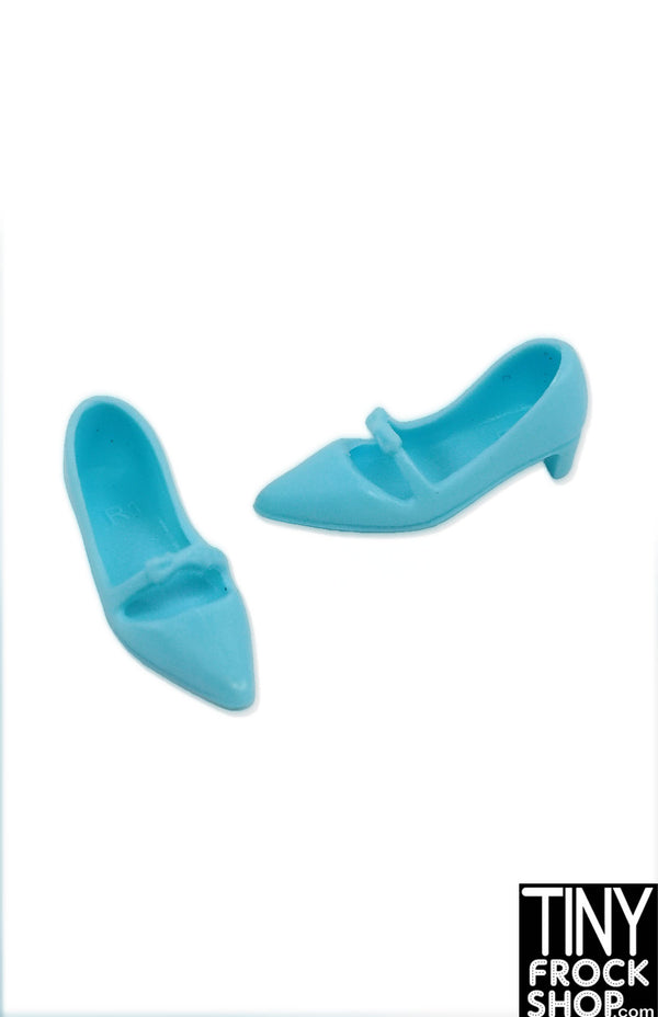12" Fashion Doll Robbins Egg Blue Kitten Heel Shoes