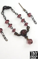 12" Fashion Doll Wine Crystal Bead Necklace with Earrings by Pam Maness