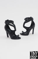 12" Fashion Doll Black Sculptural Heels