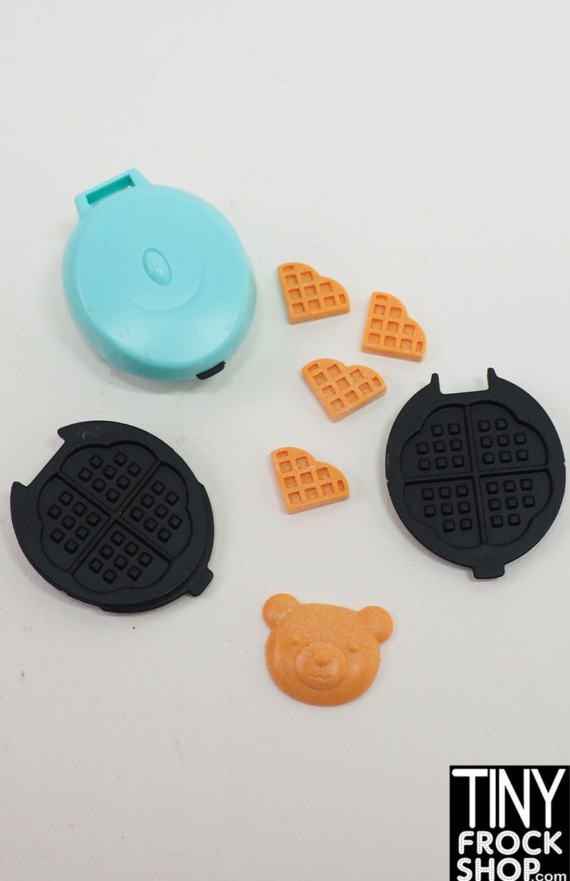 12" Fashion Doll Blue Kawaii Waffle Iron with Waffles