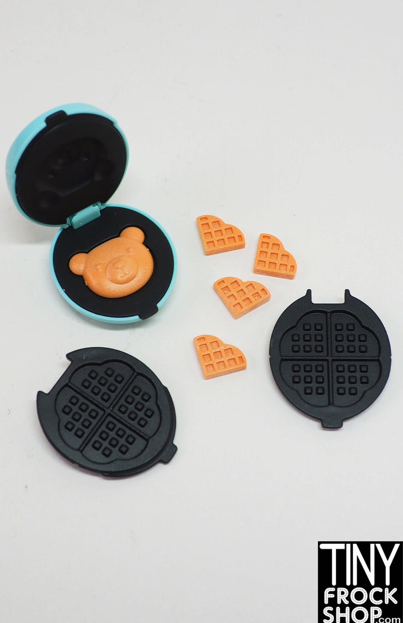 12" Fashion Doll Blue Kawaii Waffle Iron with Waffles