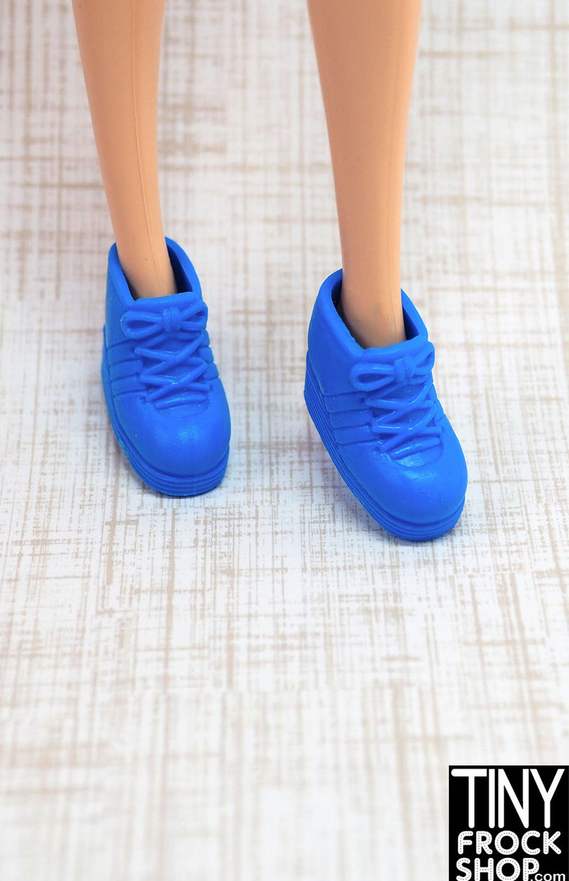 12" Fashion Doll Blue Stripe Side Sneakers